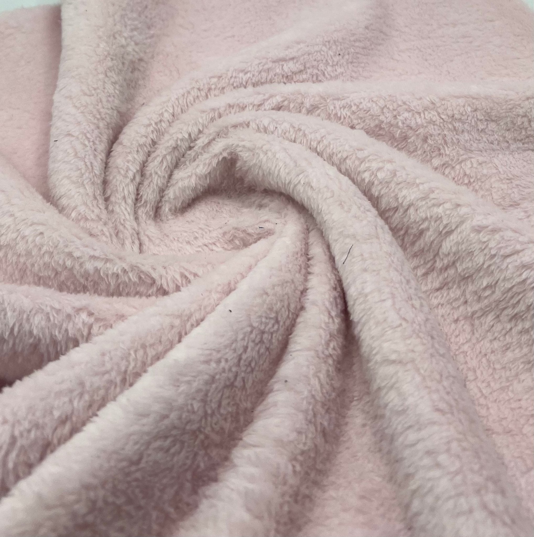 Soft Pink Super Soft Plain Cuddle Fleece Fabric Blanket Loungewear - T9 Fabrics